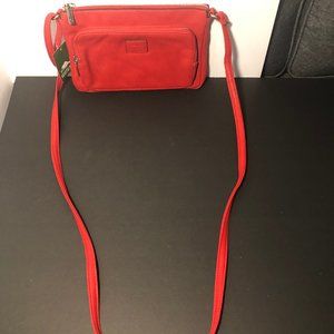 Brand New Roots 73 Cross Body Purse Red in Color